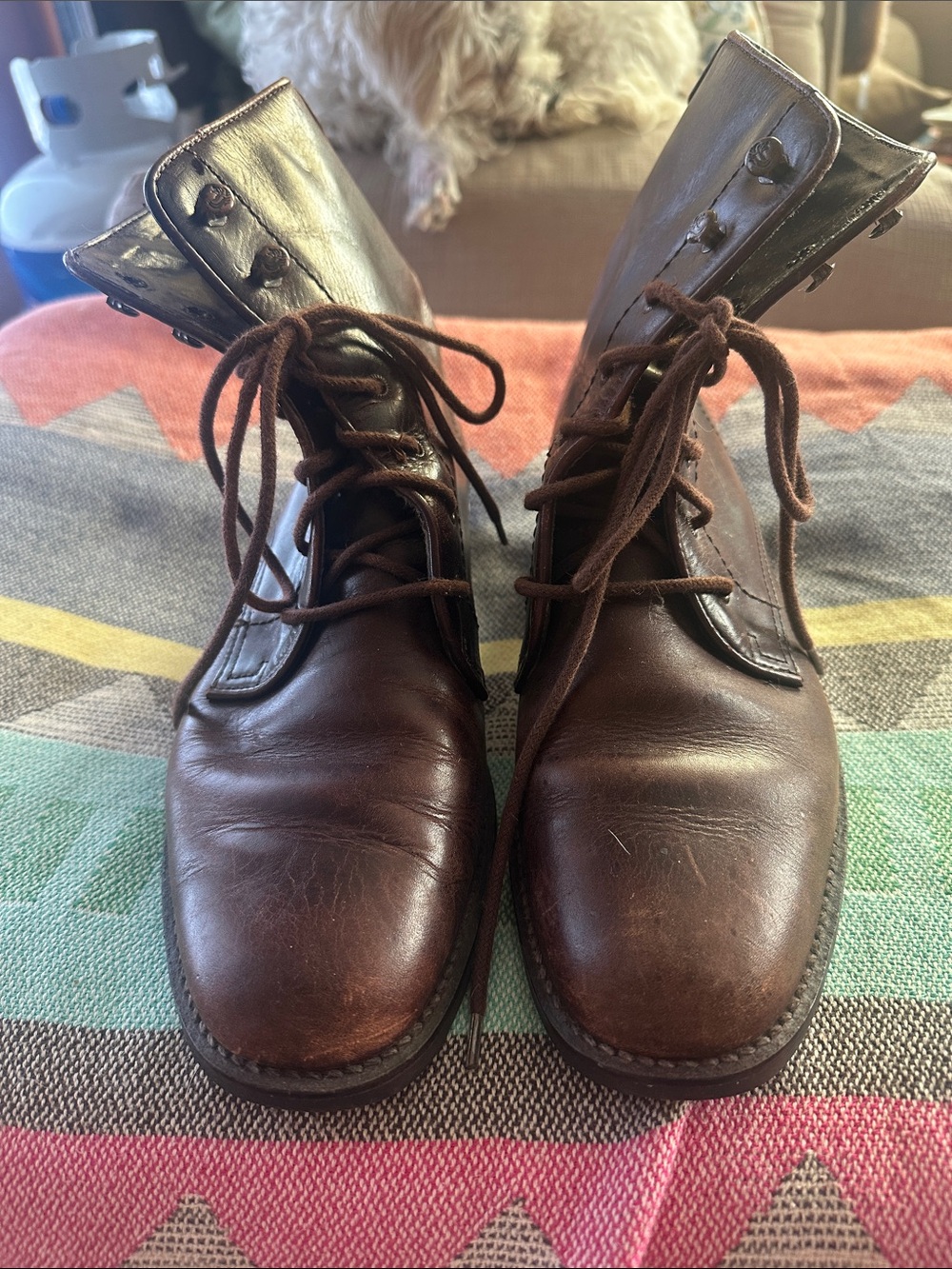 G.H. Bass & Co. Rare Vintage Brown Leather Lace-Up Riding Boots